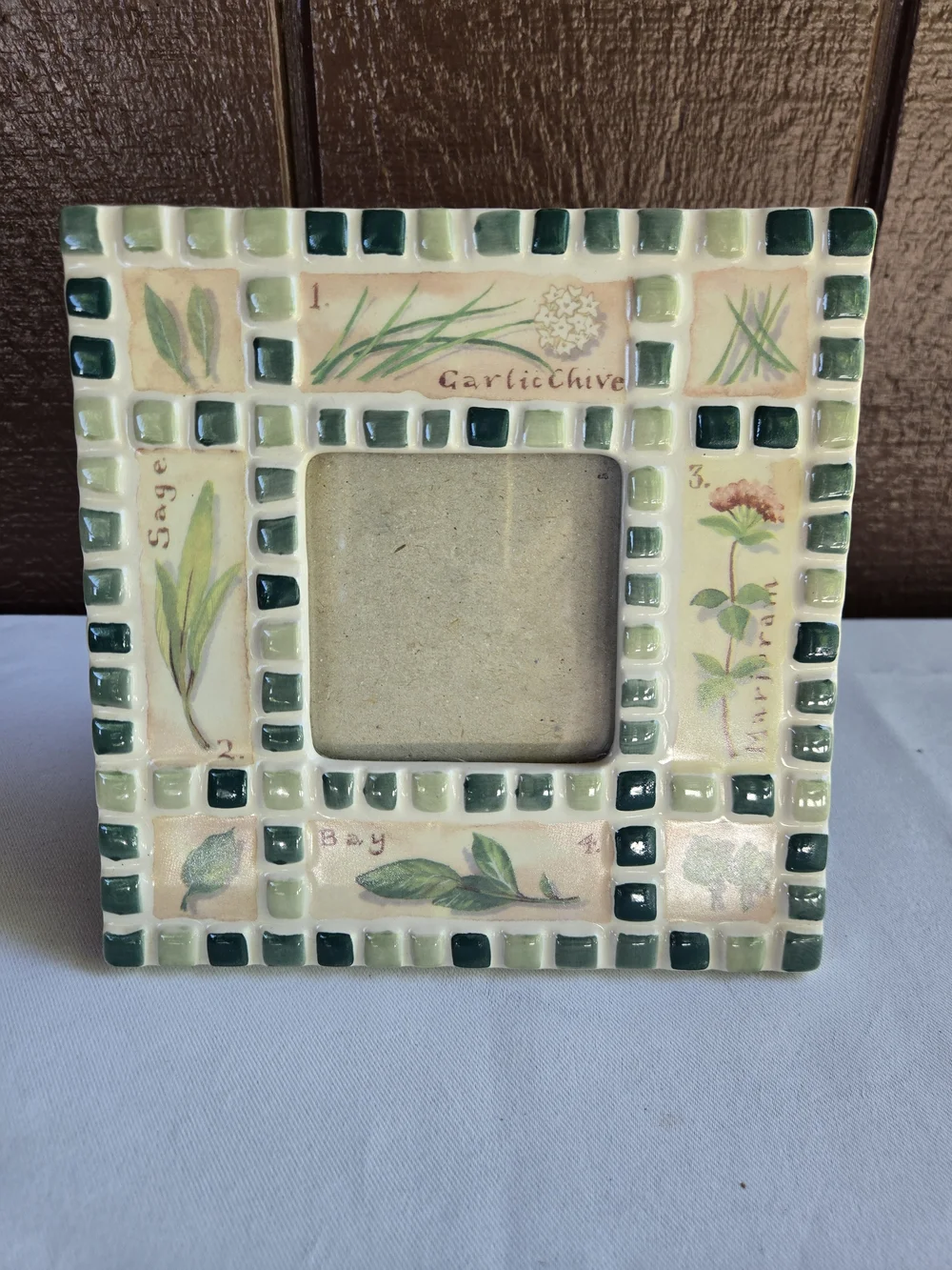 Herb Tile Mosaic Picture Frame